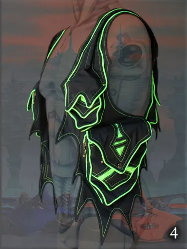 Lemurian Cyber Holster Vest - UV festival psy wear