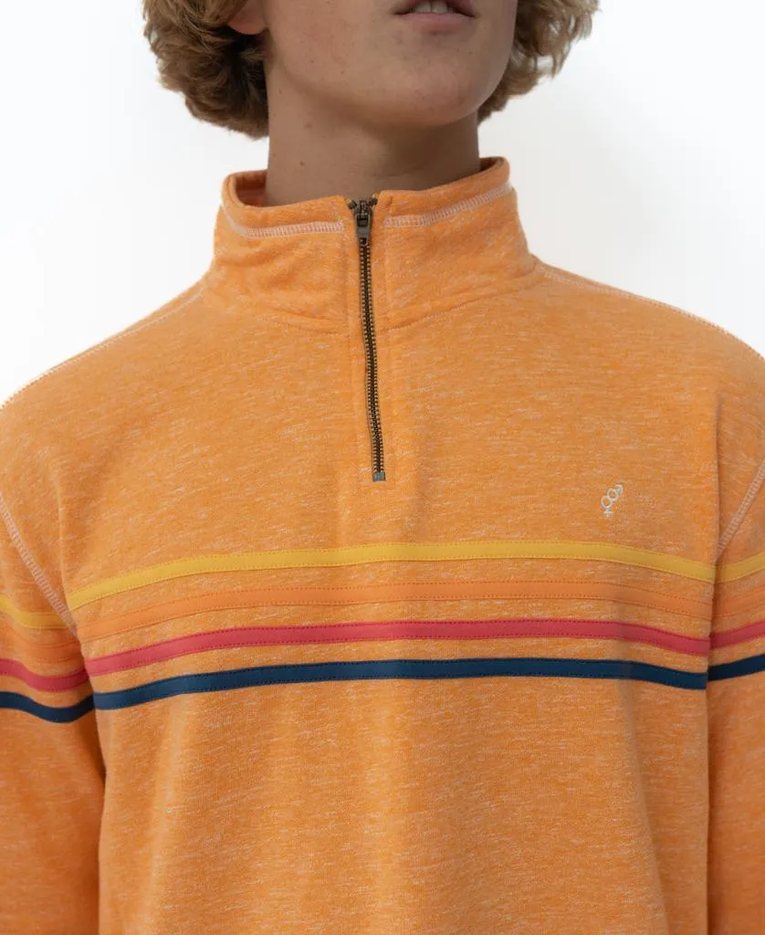 Long Island 1/4 Zip Rag Top | Orange Marle