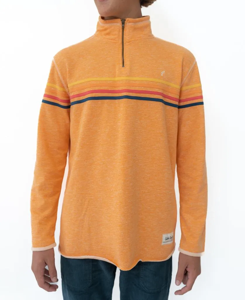 Long Island 1/4 Zip Rag Top | Orange Marle