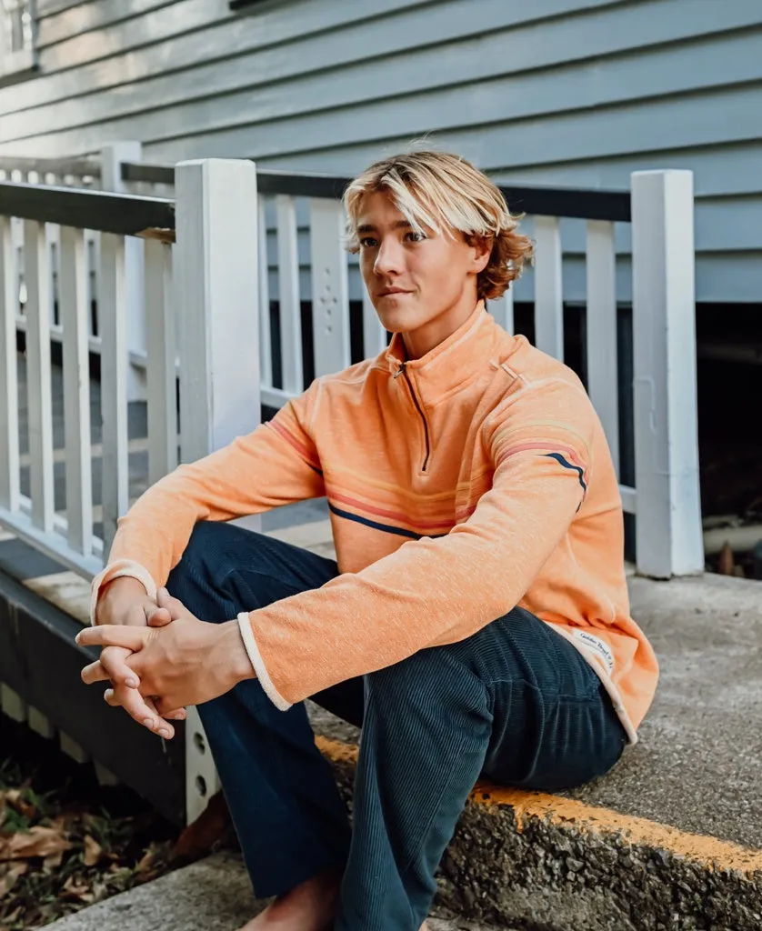 Long Island 1/4 Zip Rag Top | Orange Marle