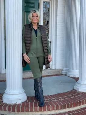 LULU-B OLIVE FULL ZIPPER JACKET