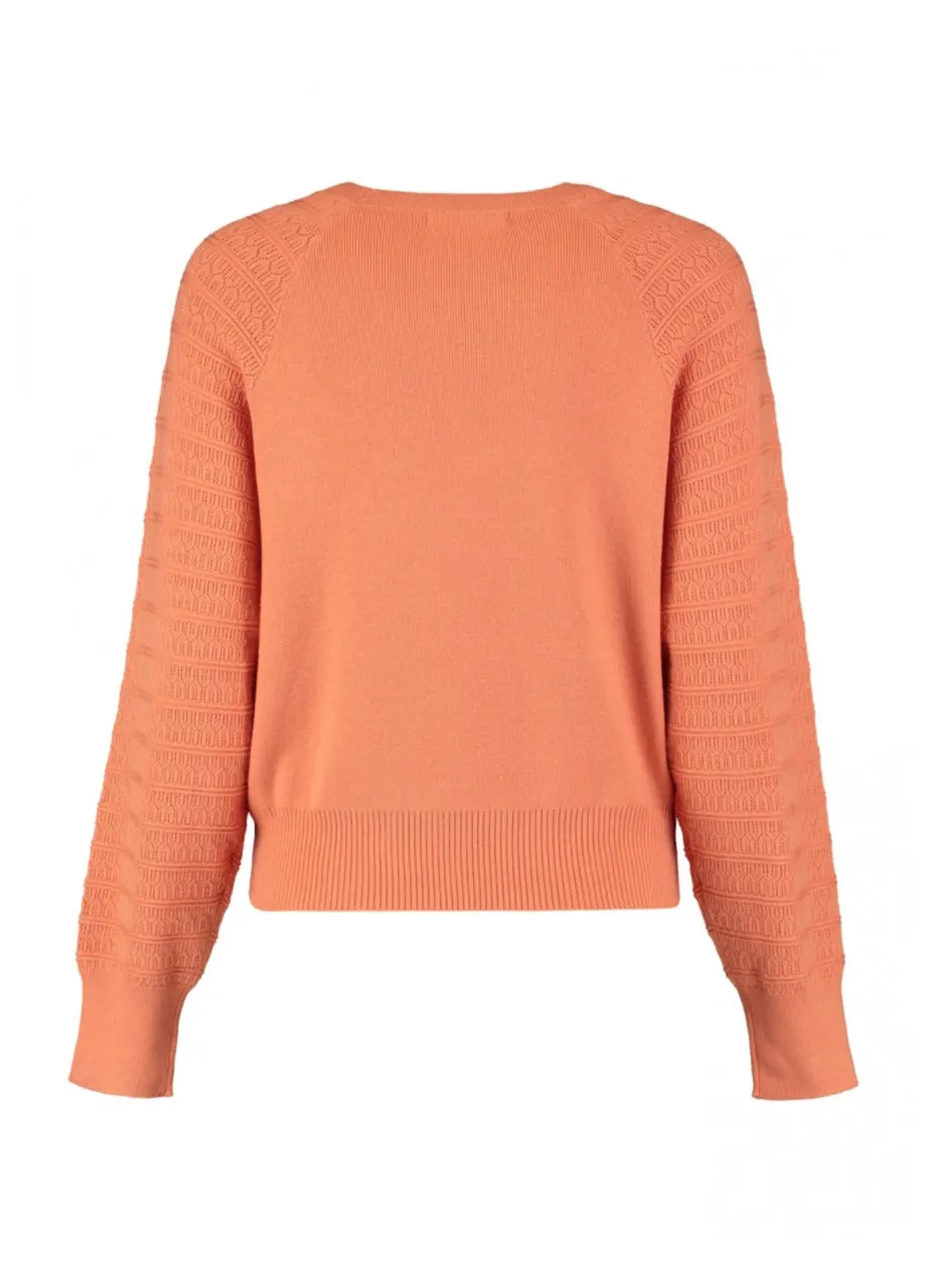 Luna Apricot Raglan Sleeve Jumper