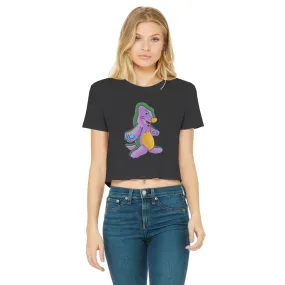 Makket Classic Women's Cropped Raw Edge T-Shirt