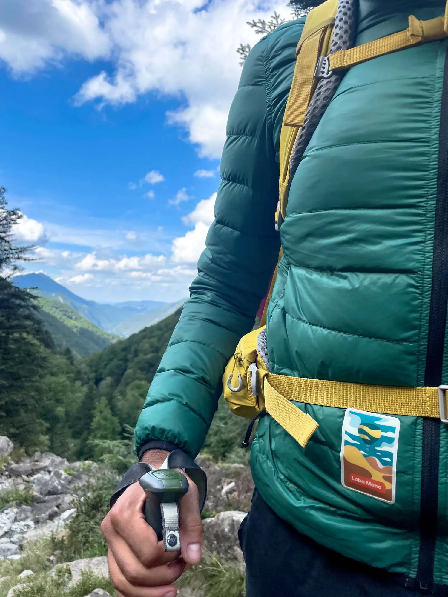 Men's Reversible Recycled Puffer Jacket, Green & Orange