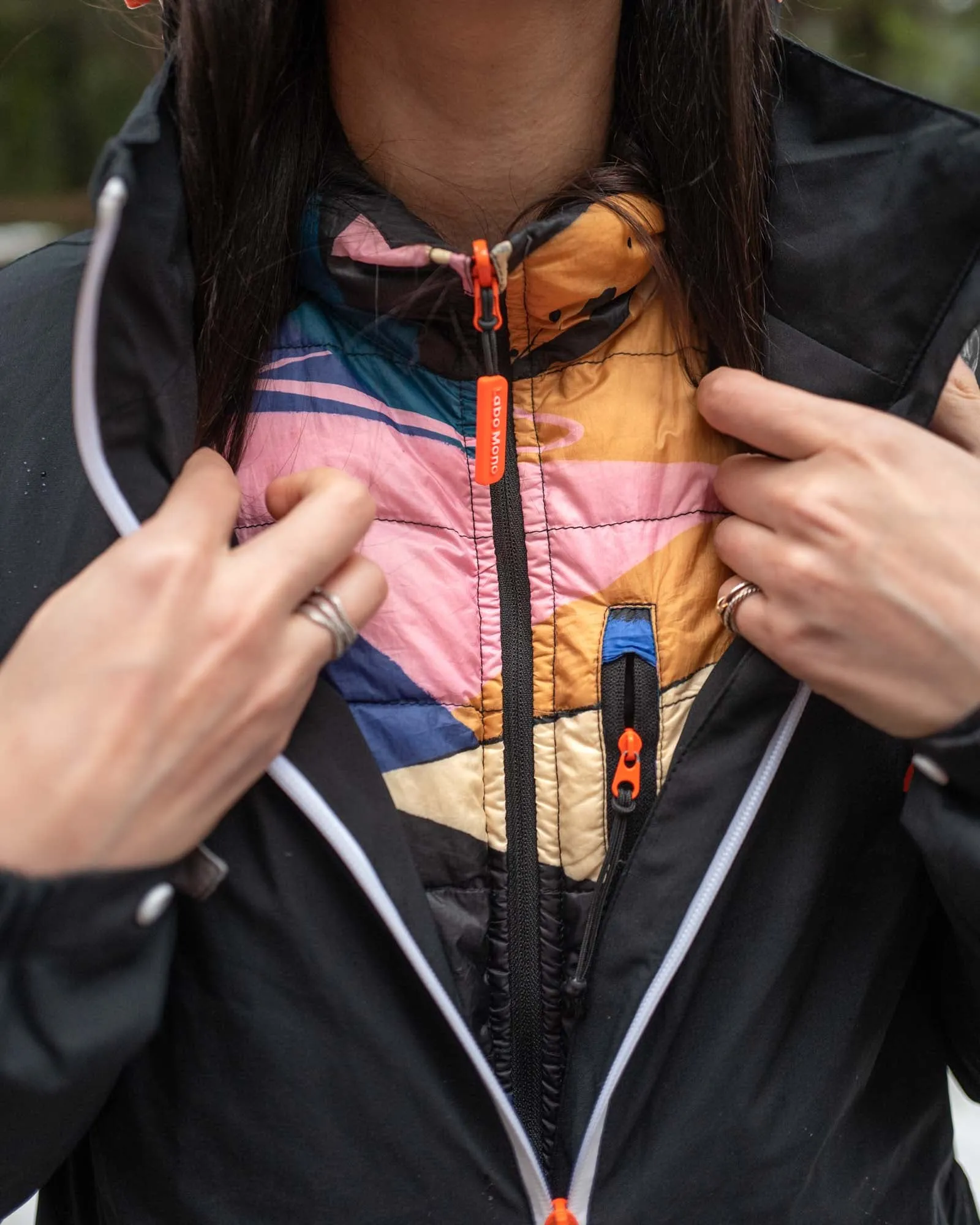 Men's Reversible Recycled Puffer Jacket, Odyssey & Black