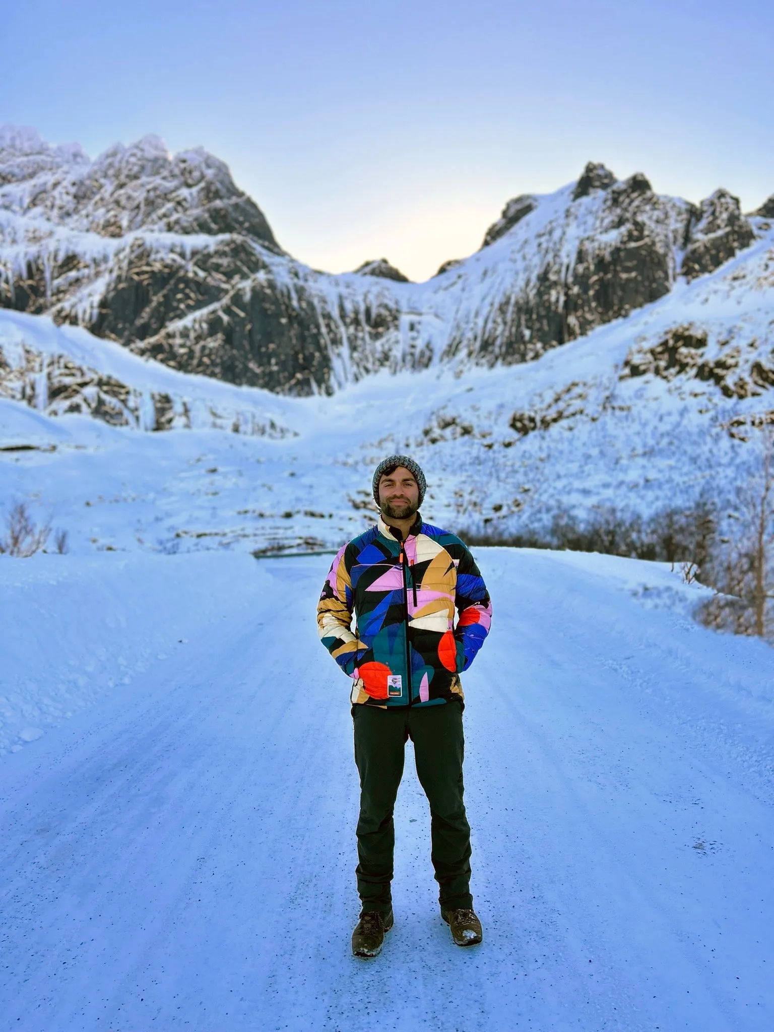 Men's Reversible Recycled Puffer Jacket, Odyssey & Black