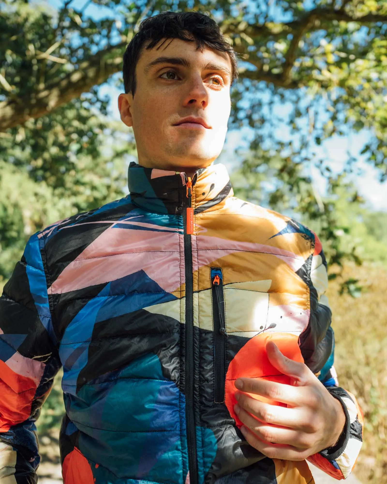 Men's Reversible Recycled Puffer Jacket, Odyssey & Black