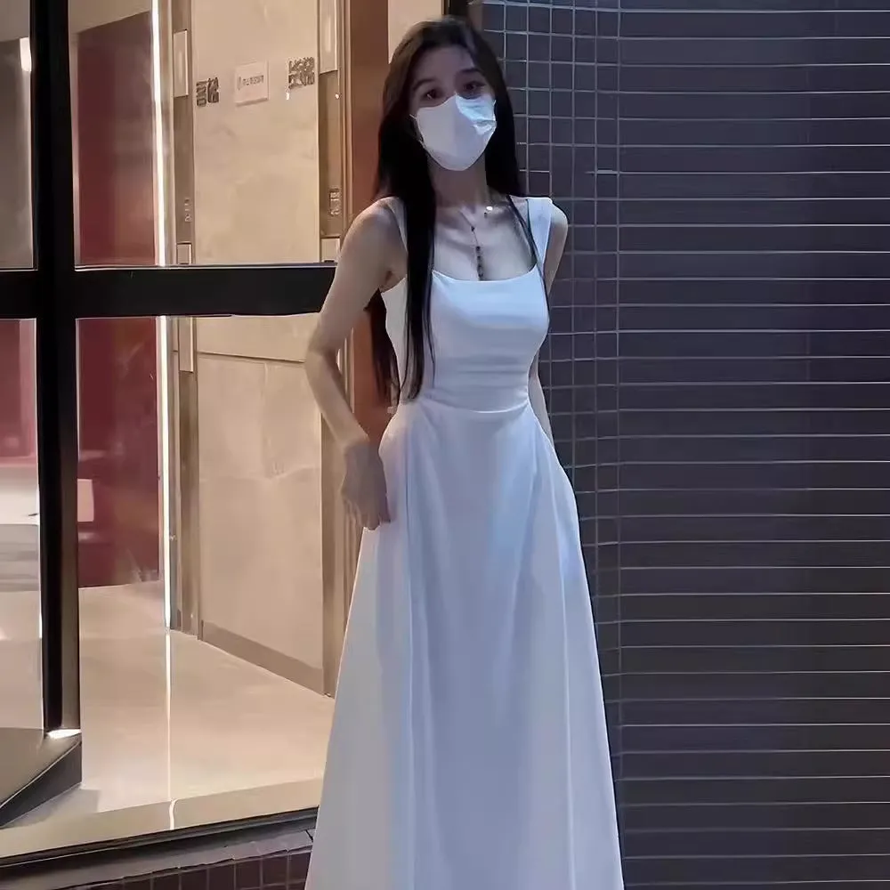 Minimalist Style Basic Style Vest Strap Dress Hepburn Style Little Black Dress Women's Summer 2025 New