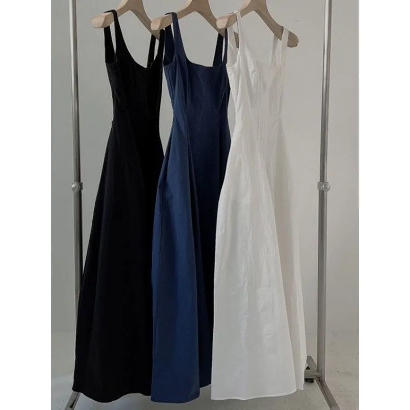 Minimalist Style Basic Style Vest Strap Dress Hepburn Style Little Black Dress Women's Summer 2025 New