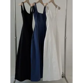 Minimalist Style Basic Style Vest Strap Dress Hepburn Style Little Black Dress Women's Summer 2025 New