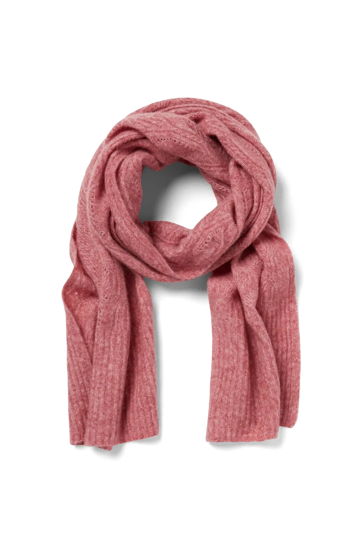 Mohair Cable Scarf - Pink
