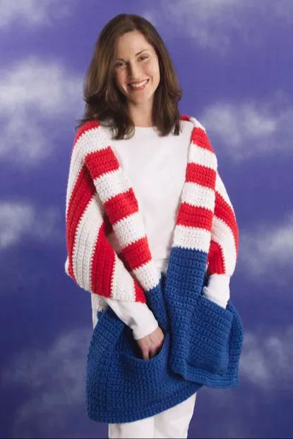 Patriotic Pocket Wrap Pattern (Knit)