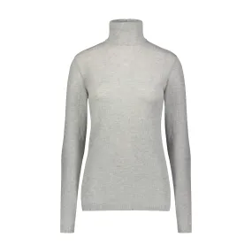 Polkadot SLOUCHY TURTLE HEATHER GREY RIB KNIT