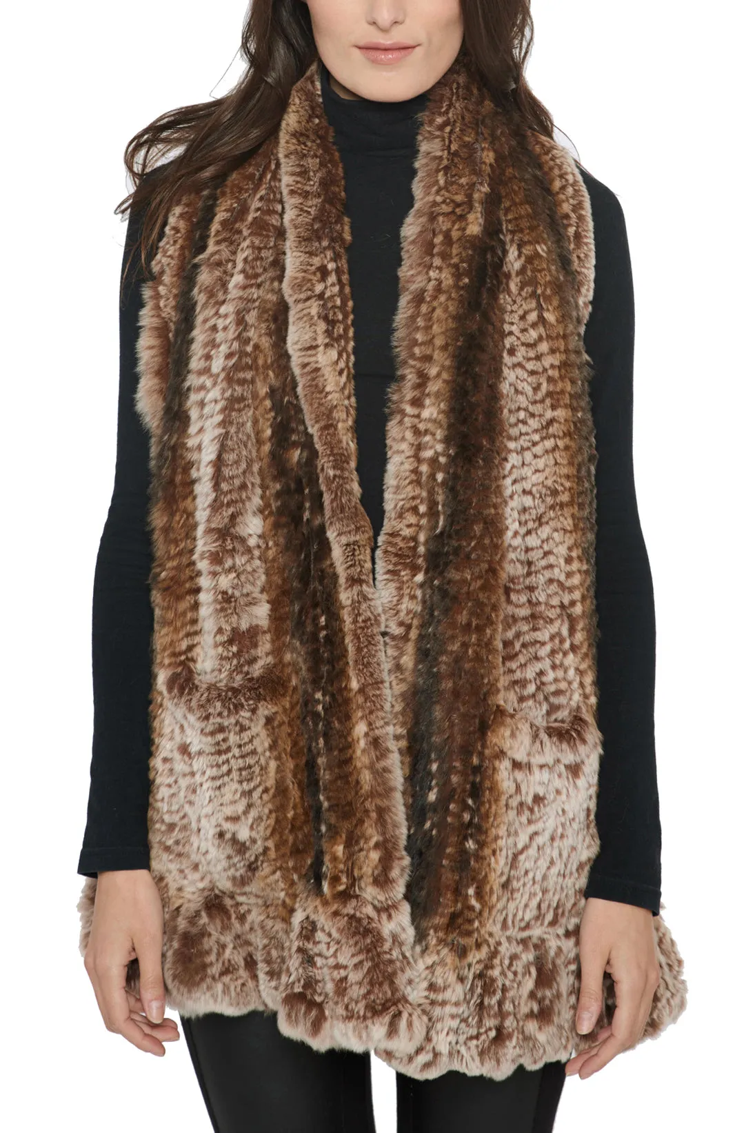 REGEN - Knitted Rex Rabbit Wrap with Pockets