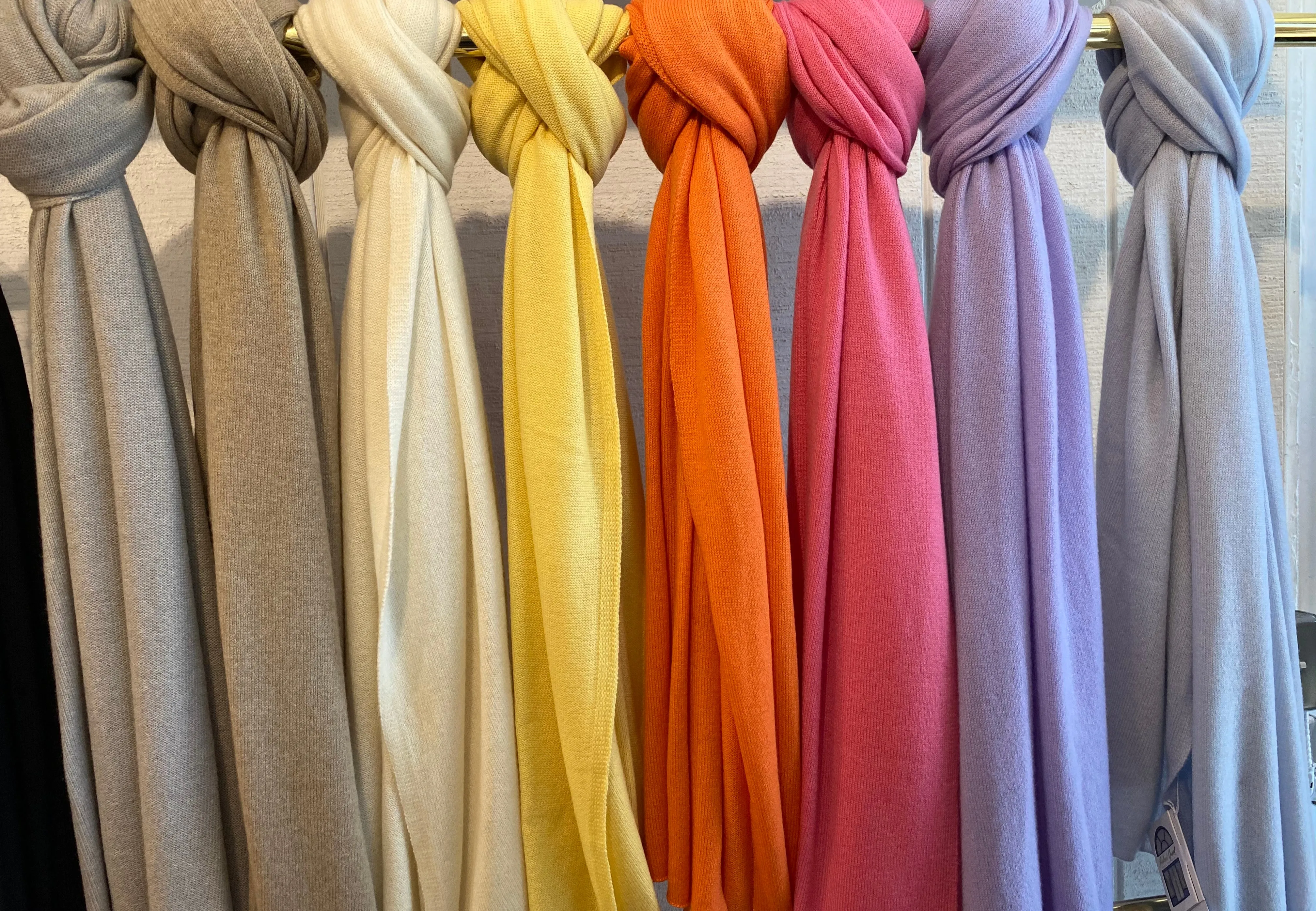 RICHARD GRAND ~ Scarf flat knit 100shmere la