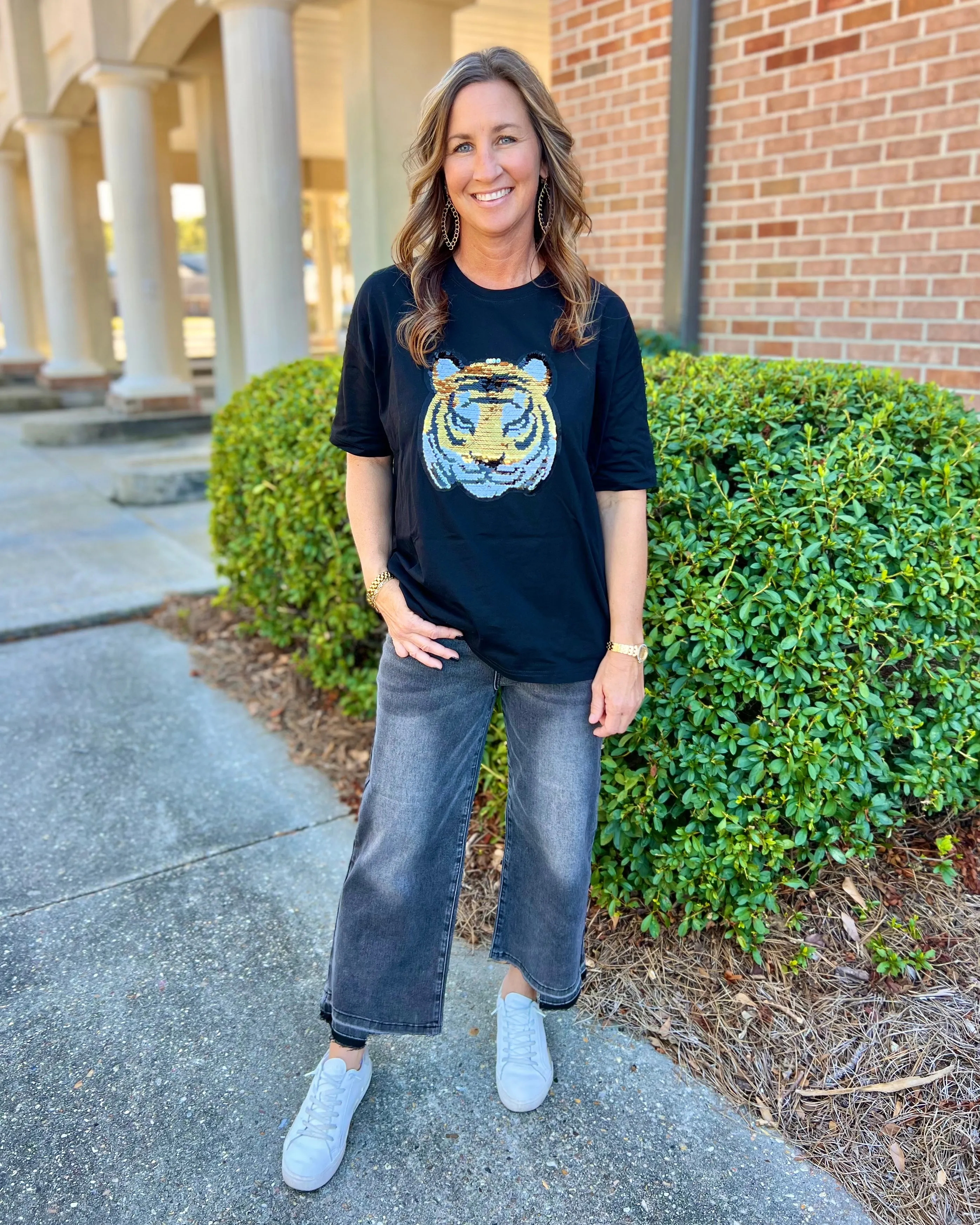 Ride Along Risen Dark Grey Wide Leg Jeans