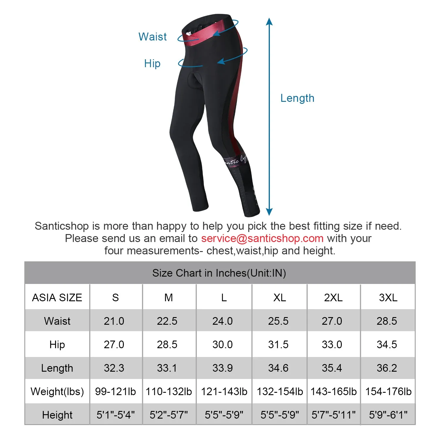 Santic Belize Orange Women Padded Cycling Pants
