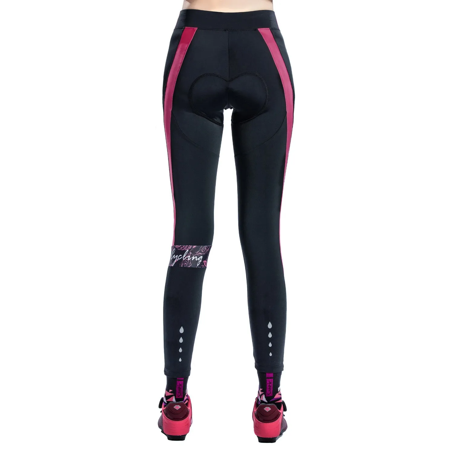 Santic Belize Orange Women Padded Cycling Pants