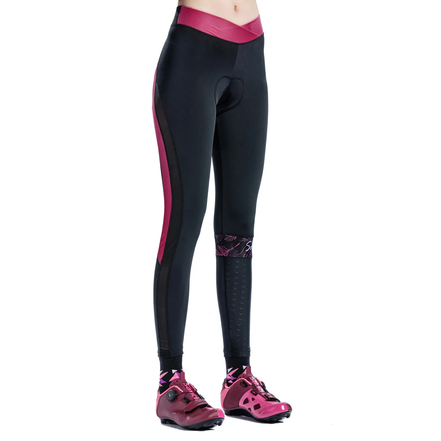 Santic Belize Orange Women Padded Cycling Pants