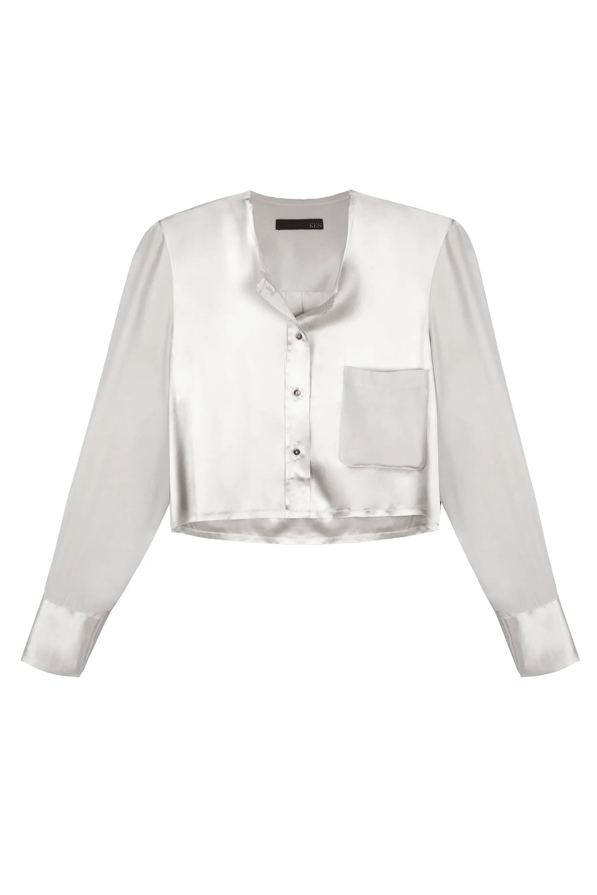 Slim Raw Edge Button Up - Natural