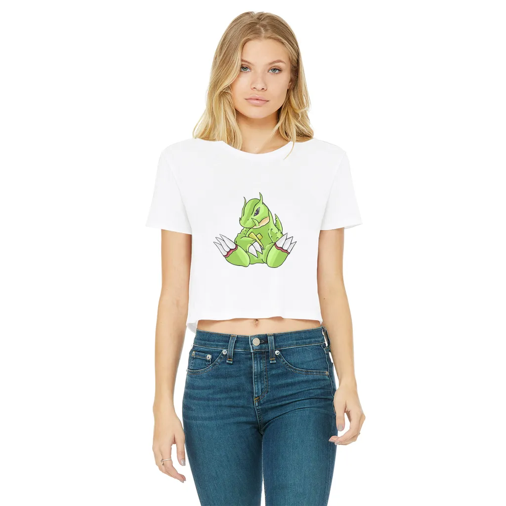 Toxcana Classic Women's Cropped Raw Edge T-Shirt