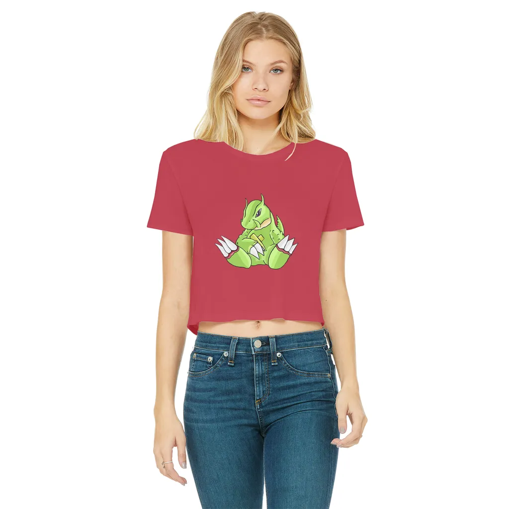 Toxcana Classic Women's Cropped Raw Edge T-Shirt