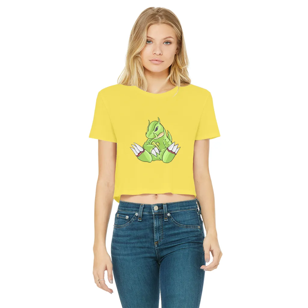 Toxcana Classic Women's Cropped Raw Edge T-Shirt