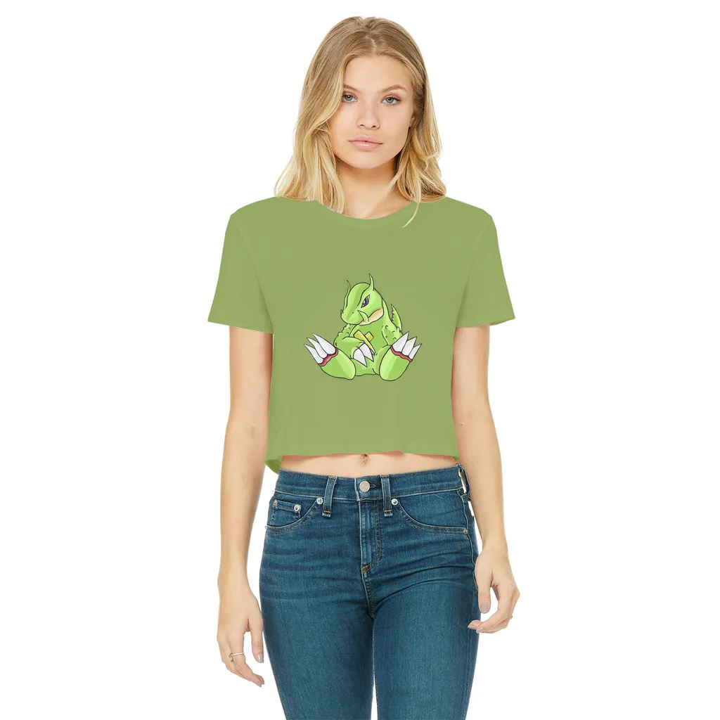 Toxcana Classic Women's Cropped Raw Edge T-Shirt