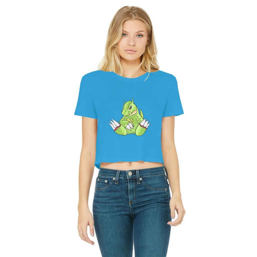 Toxcana Classic Women's Cropped Raw Edge T-Shirt