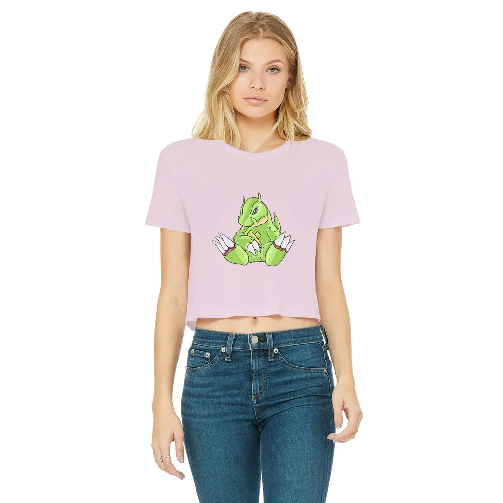 Toxcana Classic Women's Cropped Raw Edge T-Shirt