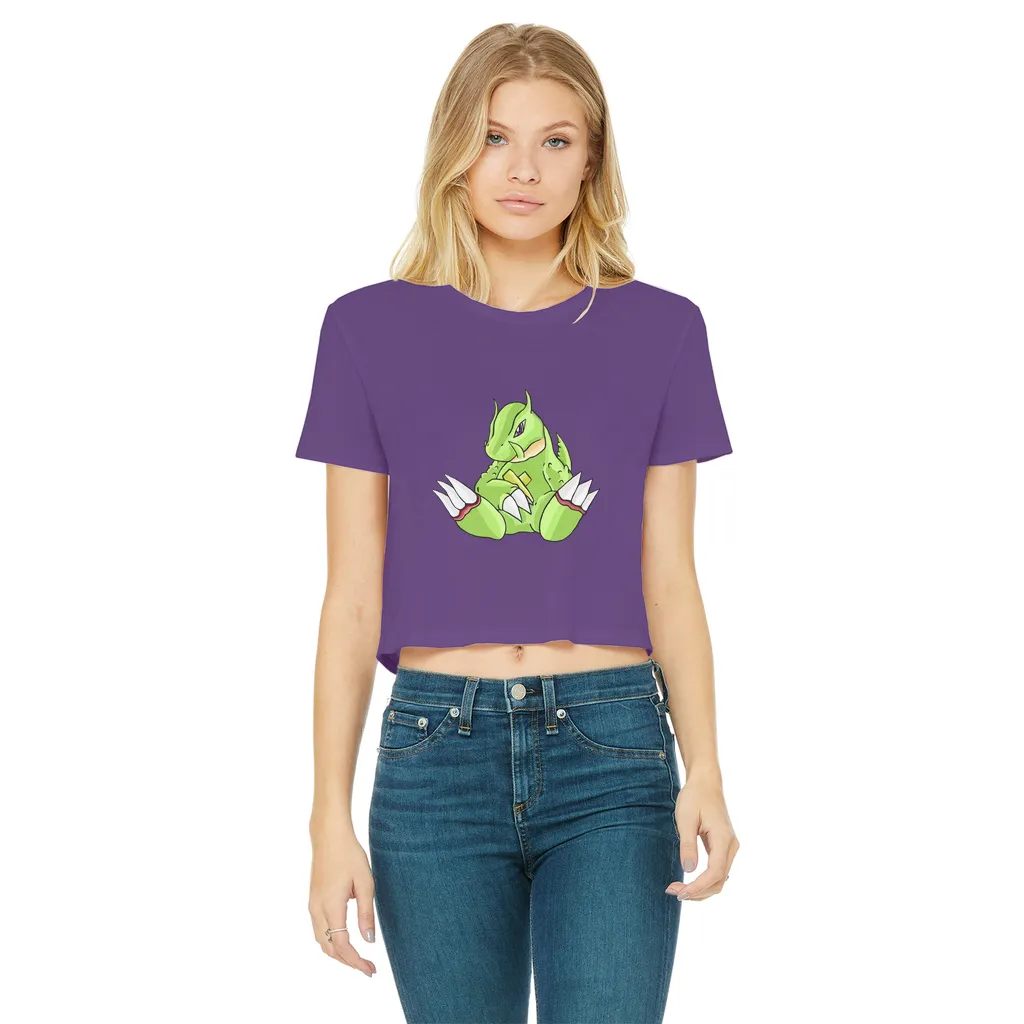 Toxcana Classic Women's Cropped Raw Edge T-Shirt