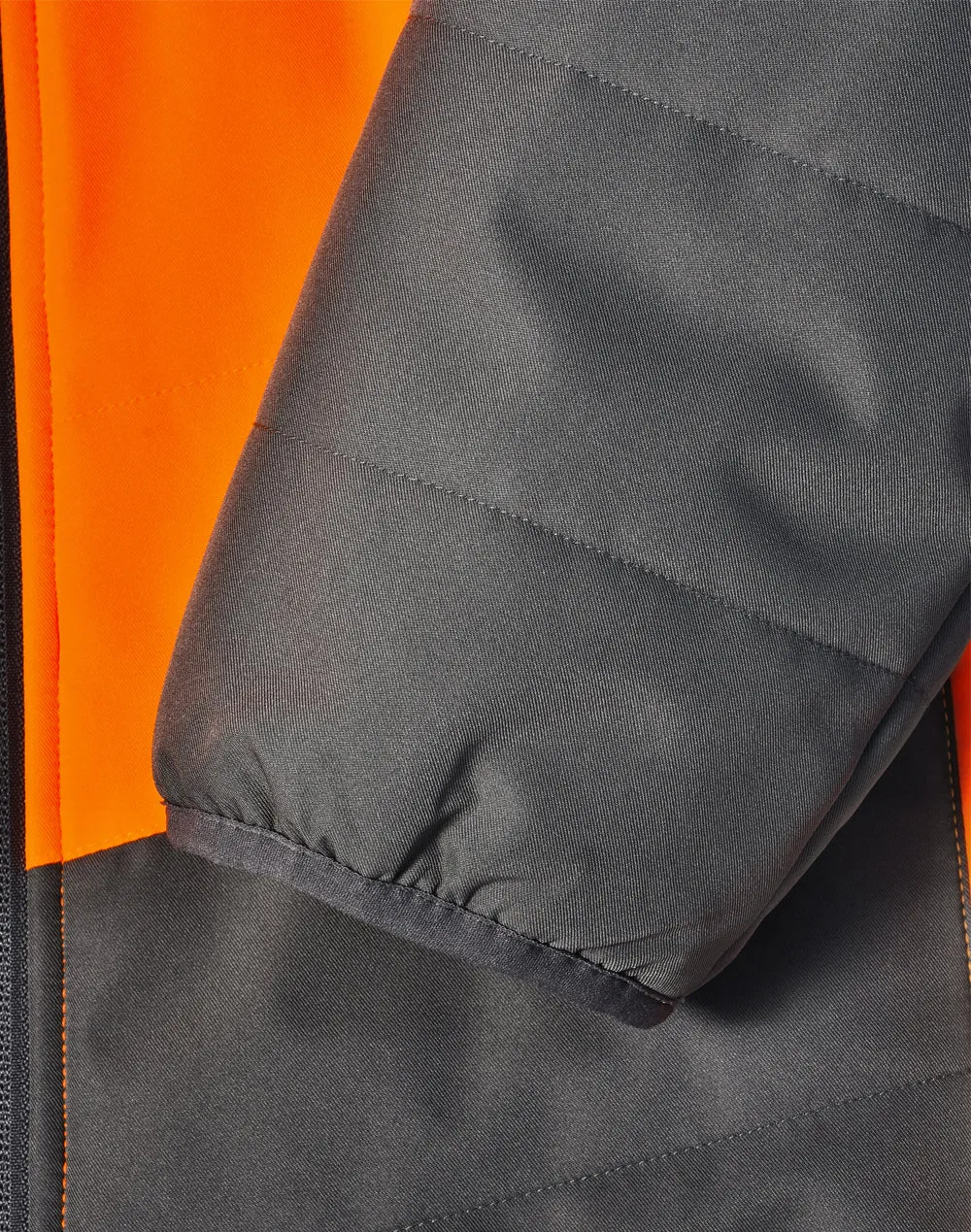 Unisex Hi Vis Modern Styling Hooded Puffer Jacket SW80