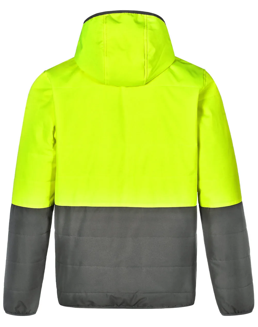 Unisex Hi Vis Modern Styling Hooded Puffer Jacket SW80