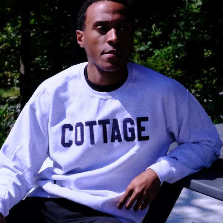 Varsity Crewneck - Grey/Navy