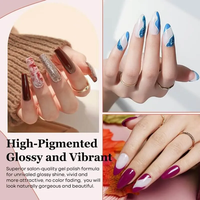 Vibrant Bliss - 24Pcs 20Colors Gel Nail Polish Kit