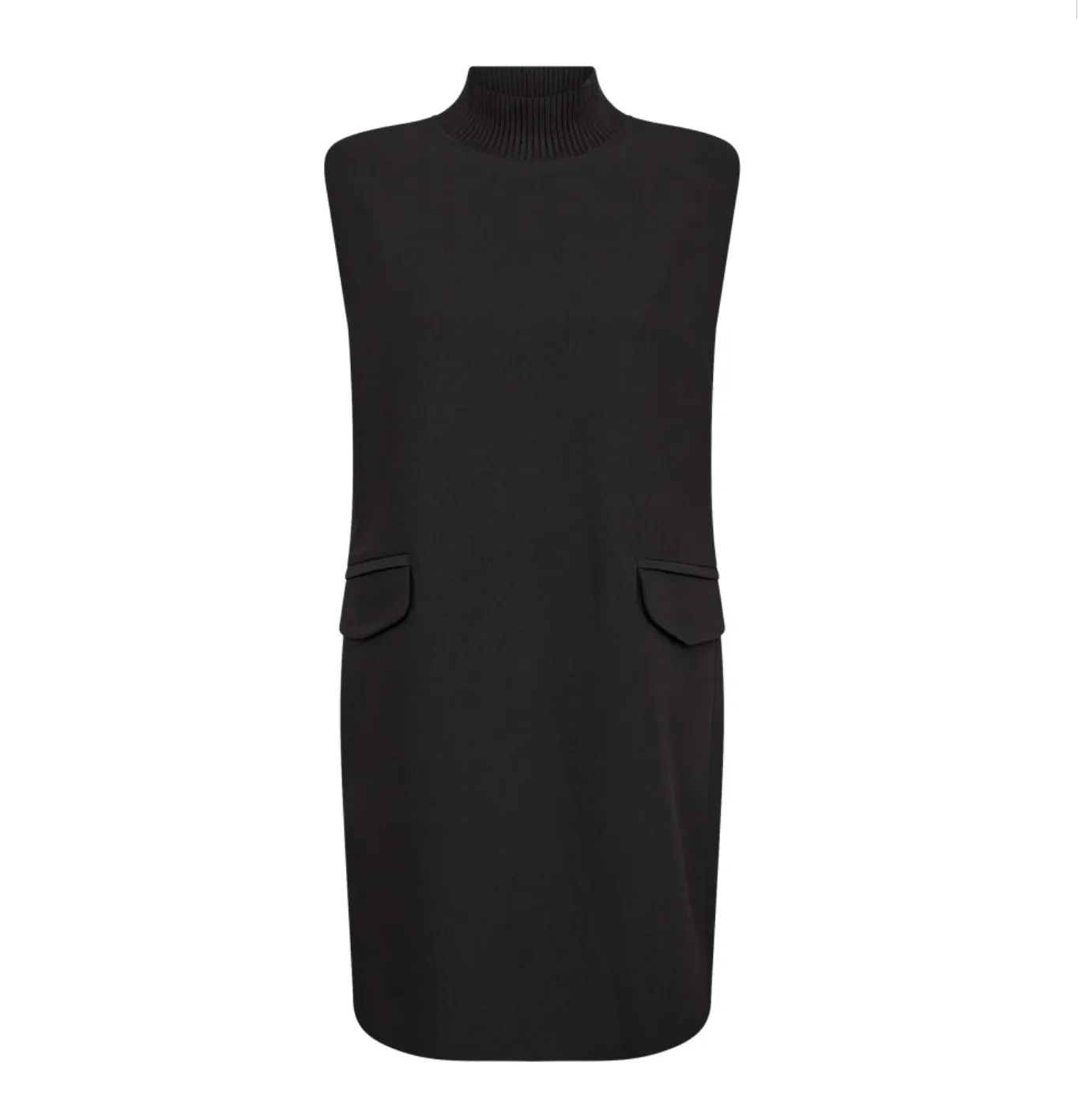 volaCC rib turtleneck dress - sort kjole