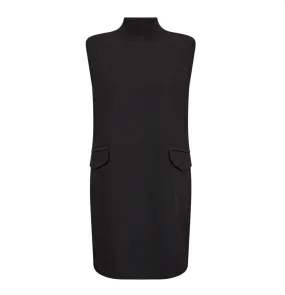 volaCC rib turtleneck dress - sort kjole