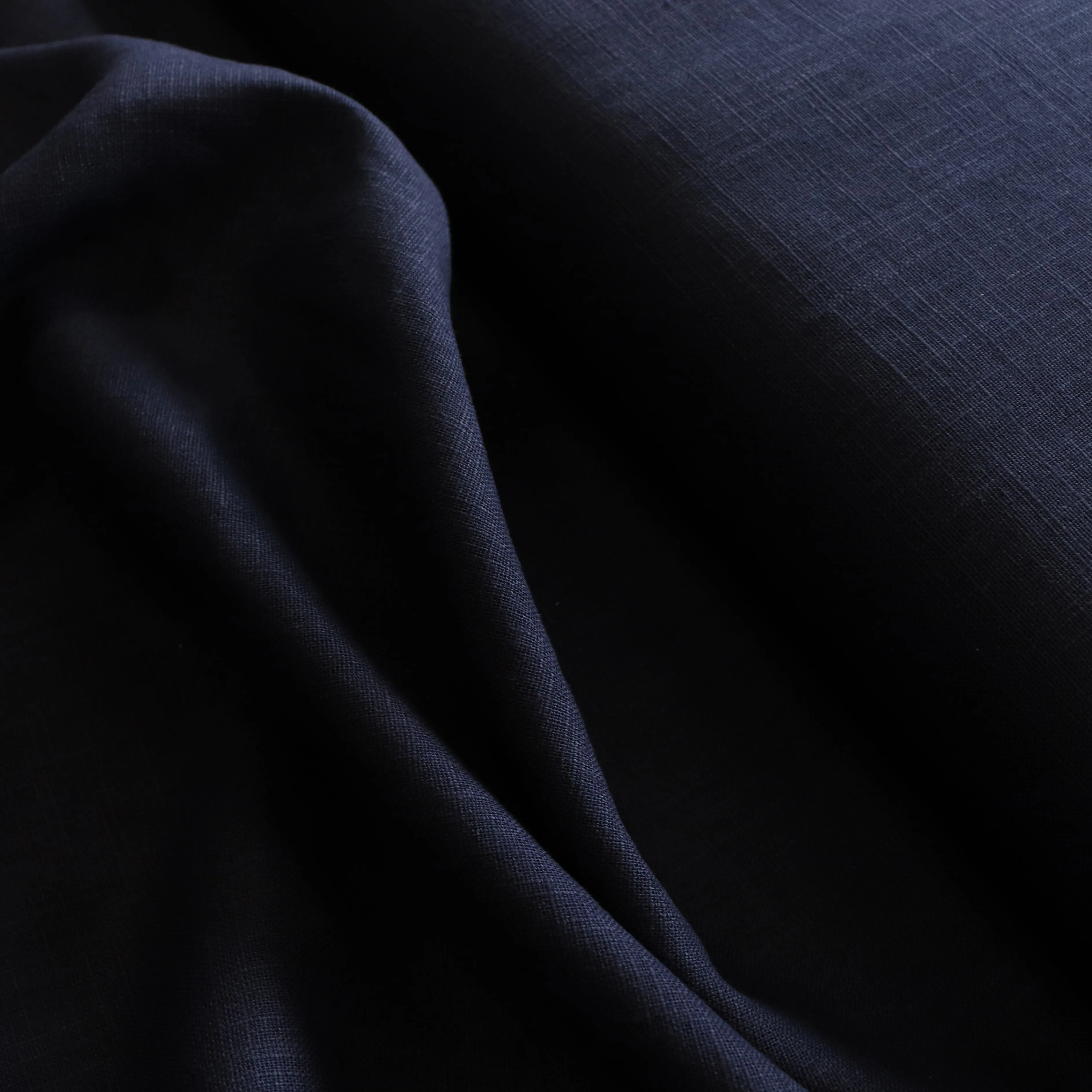 Washed Linen Cotton - Navy