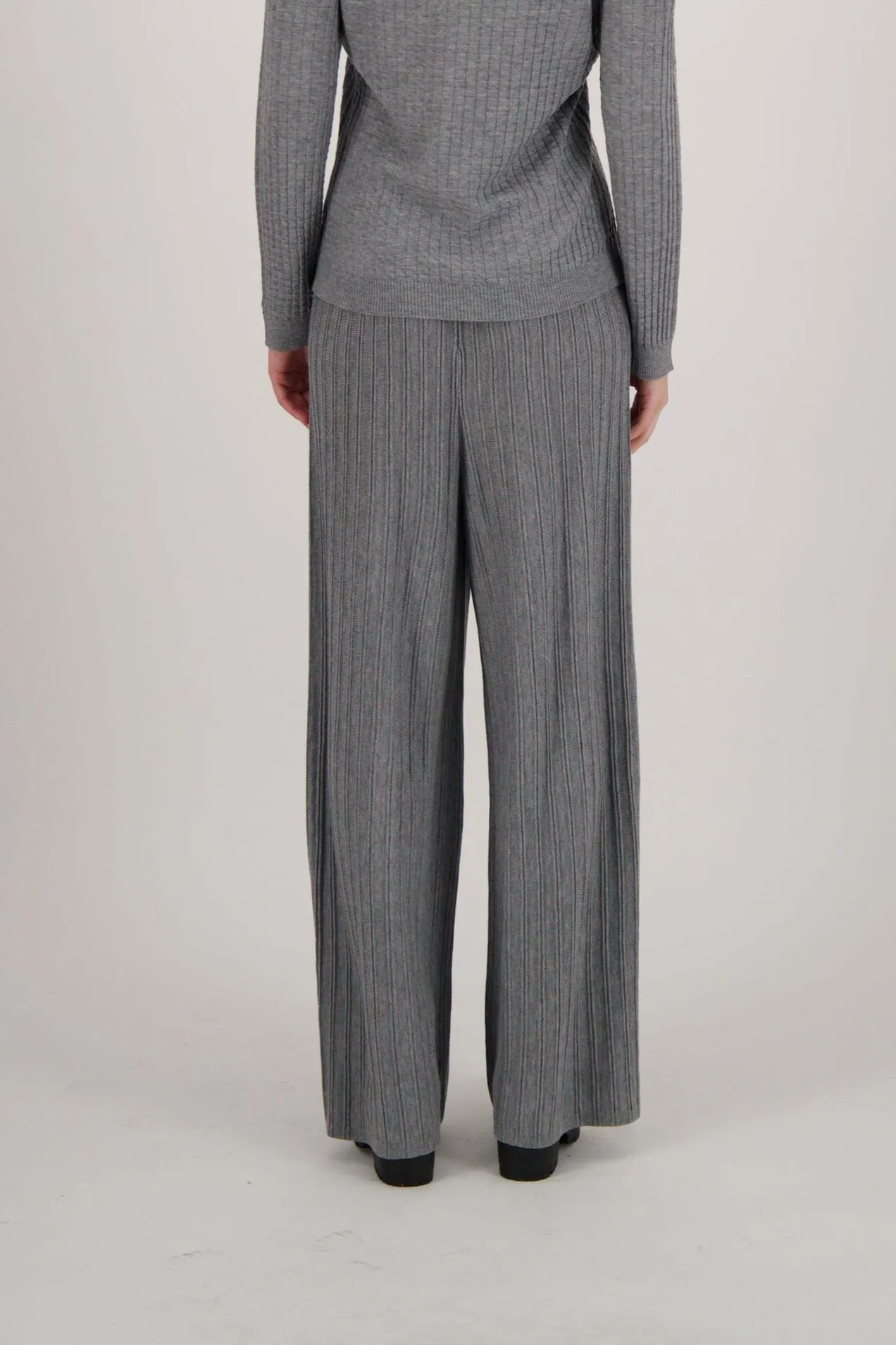 Wide Leg Rib Knit Pant