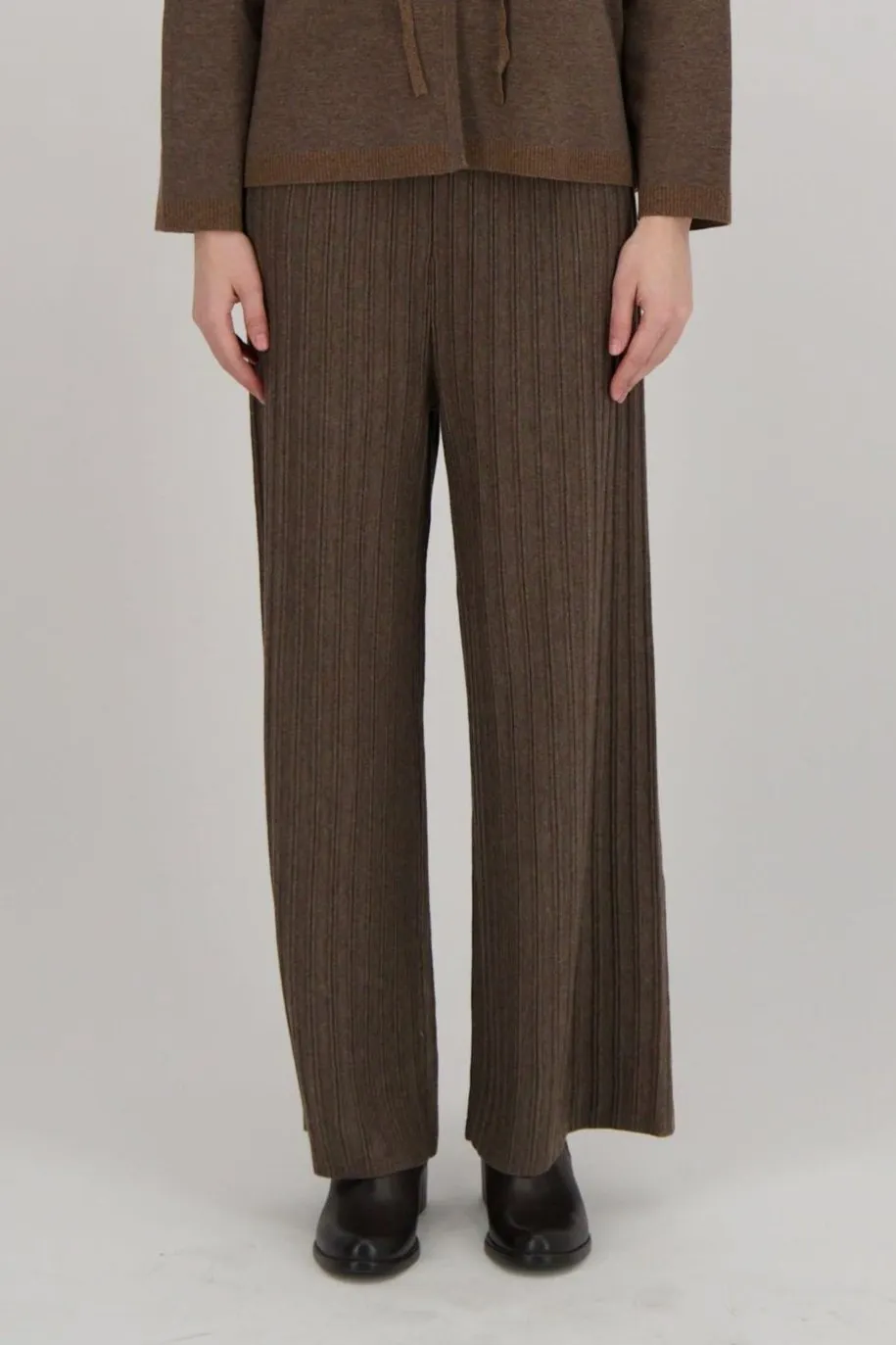 Wide Leg Rib Knit Pant