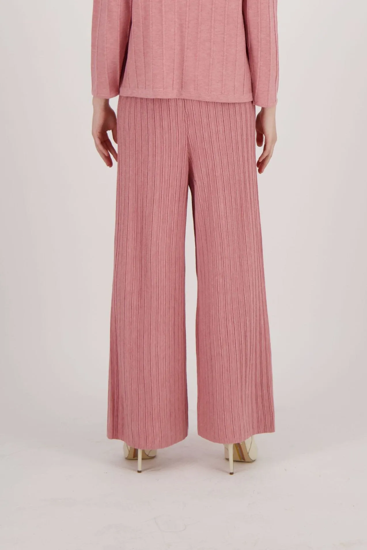 Wide Leg Rib Knit Pant