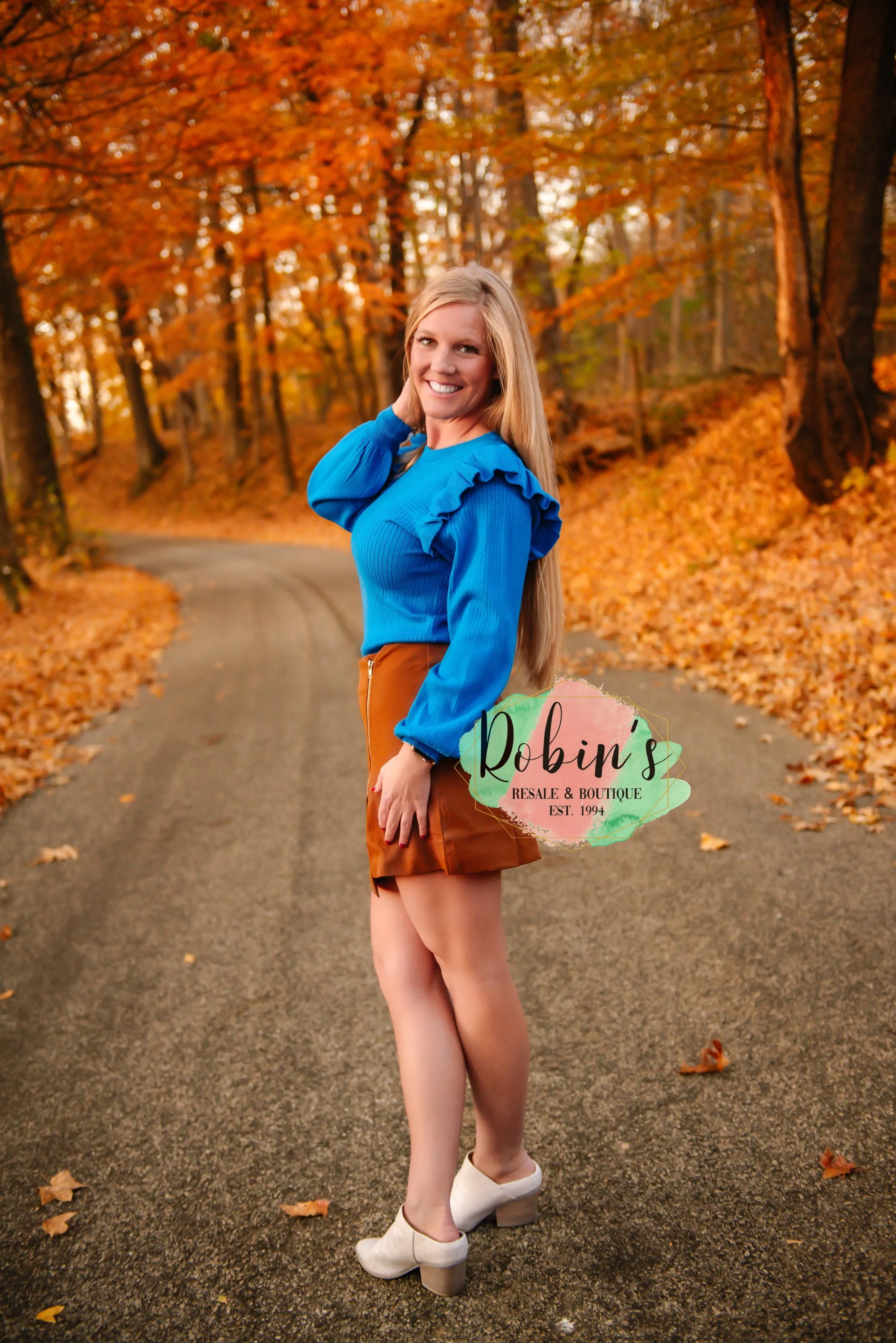 Wildcat Blue Ruffle Sweater