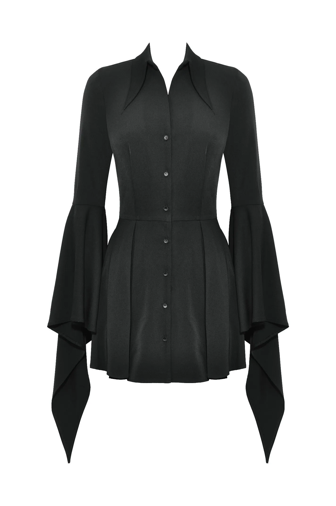 Witchy Bell-Sleeve Shirt Dress DW1018